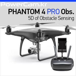 [파워캠] 팬텀4 프로 옵시디언 [Phantom 4 Pro Obsidian] 1인치 COMS, 5방향 장애물 감지, 헬리캠, 항공촬영, DJI