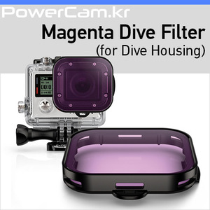 [파워캠] 고프로 다이브 마젠타 필터(다이빙 + 손목 하우징용) [GoPro Magenta Dive Filter For Dive Housing]