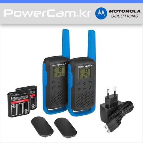 [파워캠] 모토로라 솔루션 무전기 T62 블루 [Motorola solutions walkie-talkies T62 Blue]