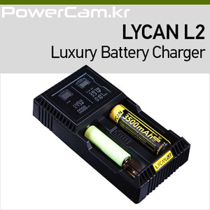 [파워캠] 라이칸 L2 충전기[Lycan L2 Charger] 2구, 모든 원통형 배터리 충전, 보조배터리로 사용 가능