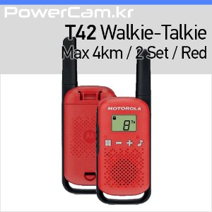 [파워캠] 모토로라 솔루션 무전기 T42 레드 [Motorola solutions walkie-talkies T42 Red]