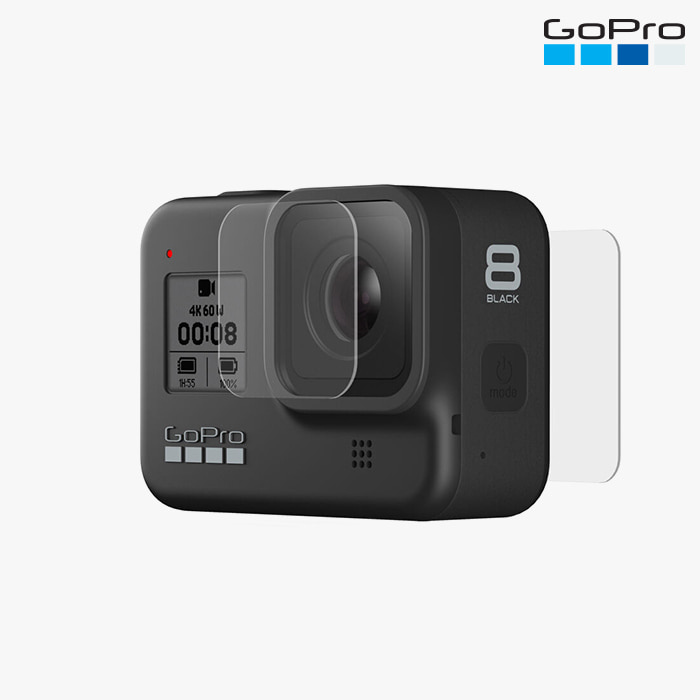 [파워캠] 히어로8 블랙용 곡면형 유리 렌즈 + 액정보호필름 [Tempered Glass Lens + Screen Protector for HERO 8 Black]