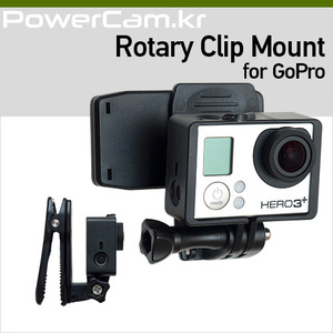 [파워캠] 고프로 전용 회전식 클립 마운트 [Rotary Clip Mount for GoPro]