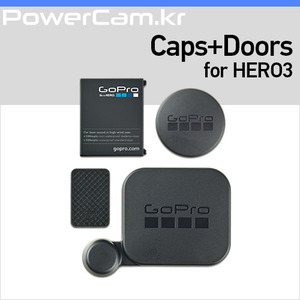 [파워캠] 고프로 HERO3 캡+도어 [GoPro HERO3 Caps+Doors]