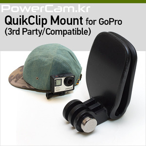 [파워캠] 고프로용 호환 퀵클립 마운트 (모자 마운트) [QuickClip Mount for GoPro]