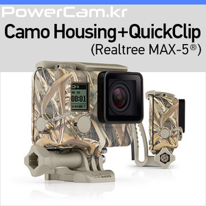[파워캠] 고프로 히어로4/3+/3 카모 하우징+퀵클립 [GoPro HERO4/3+/3 Camo Housing + QuickClip (Realtree MAX-5®)]